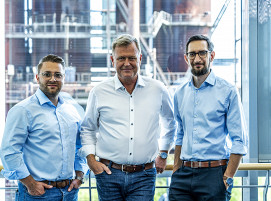 Die drei nominierten Ingenieure v.l. Bernd-Henning Feller, Jens te Kaat und Dan-Adrian Moldovan© Deutscher Zukunftspreis_AnsgarPud
